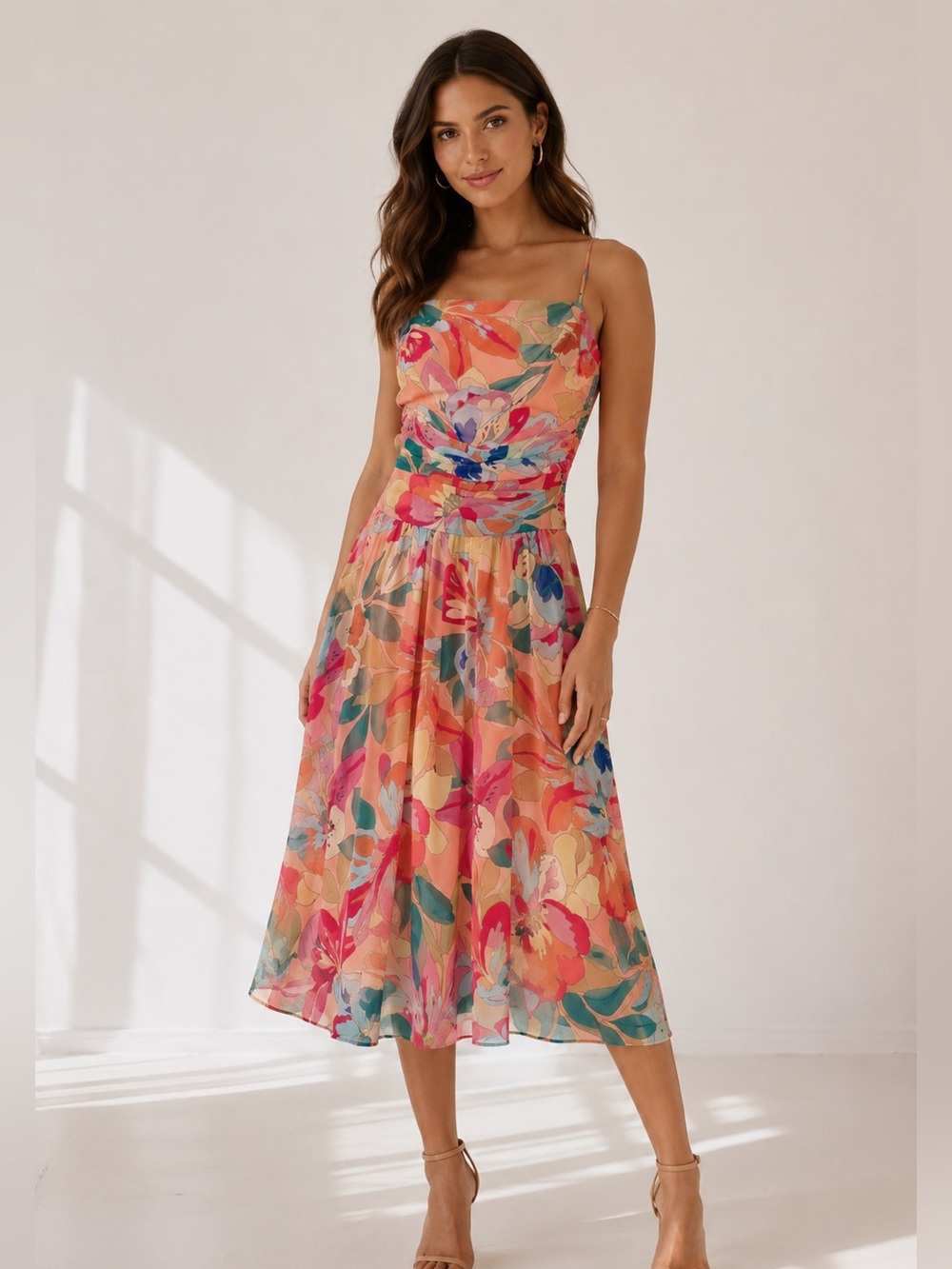Amanda Uprichard NWOT botanical chiffon maxi (same dress different color way)